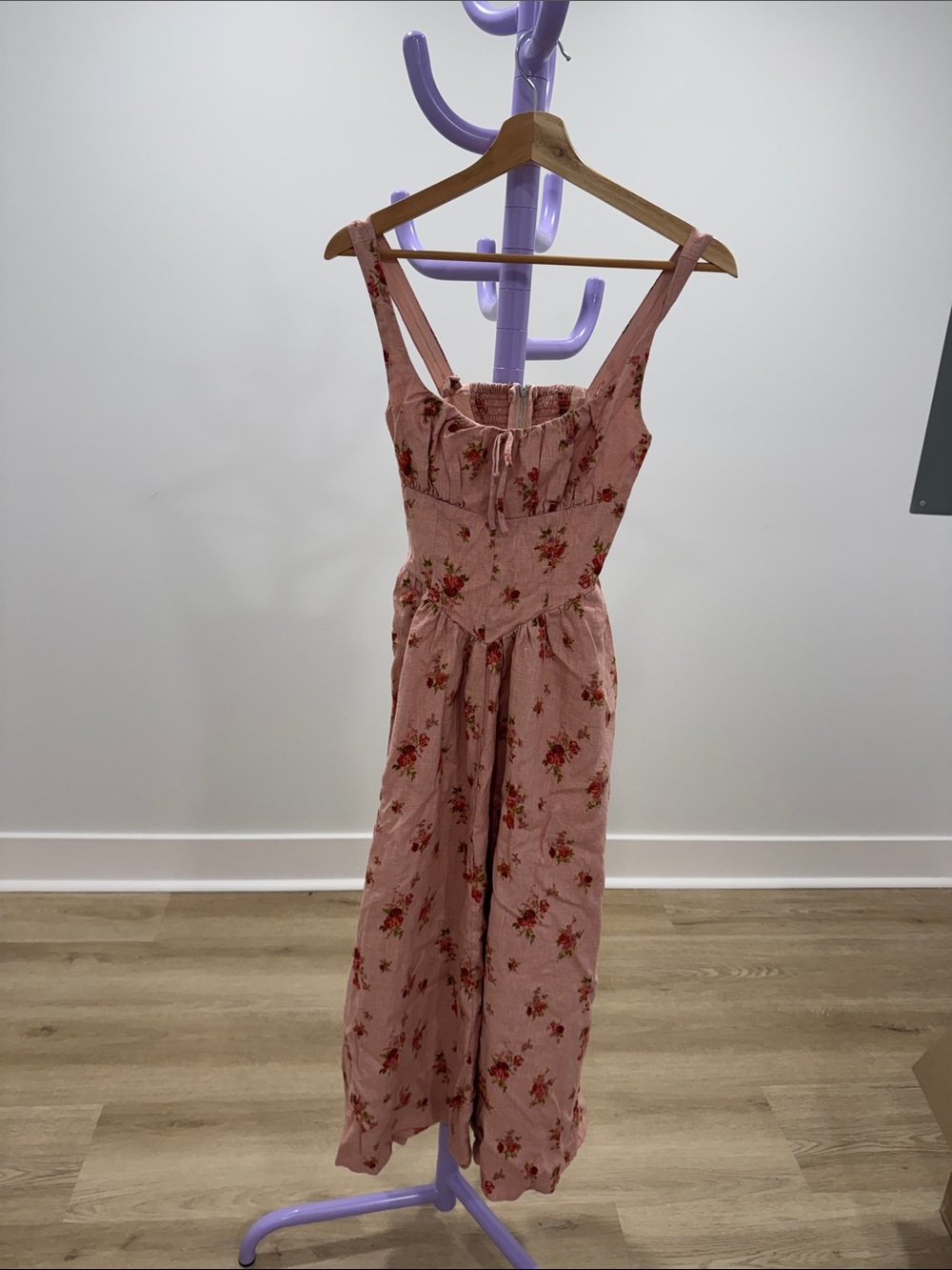 Floral Pink Wide-Leg Jumpsuit